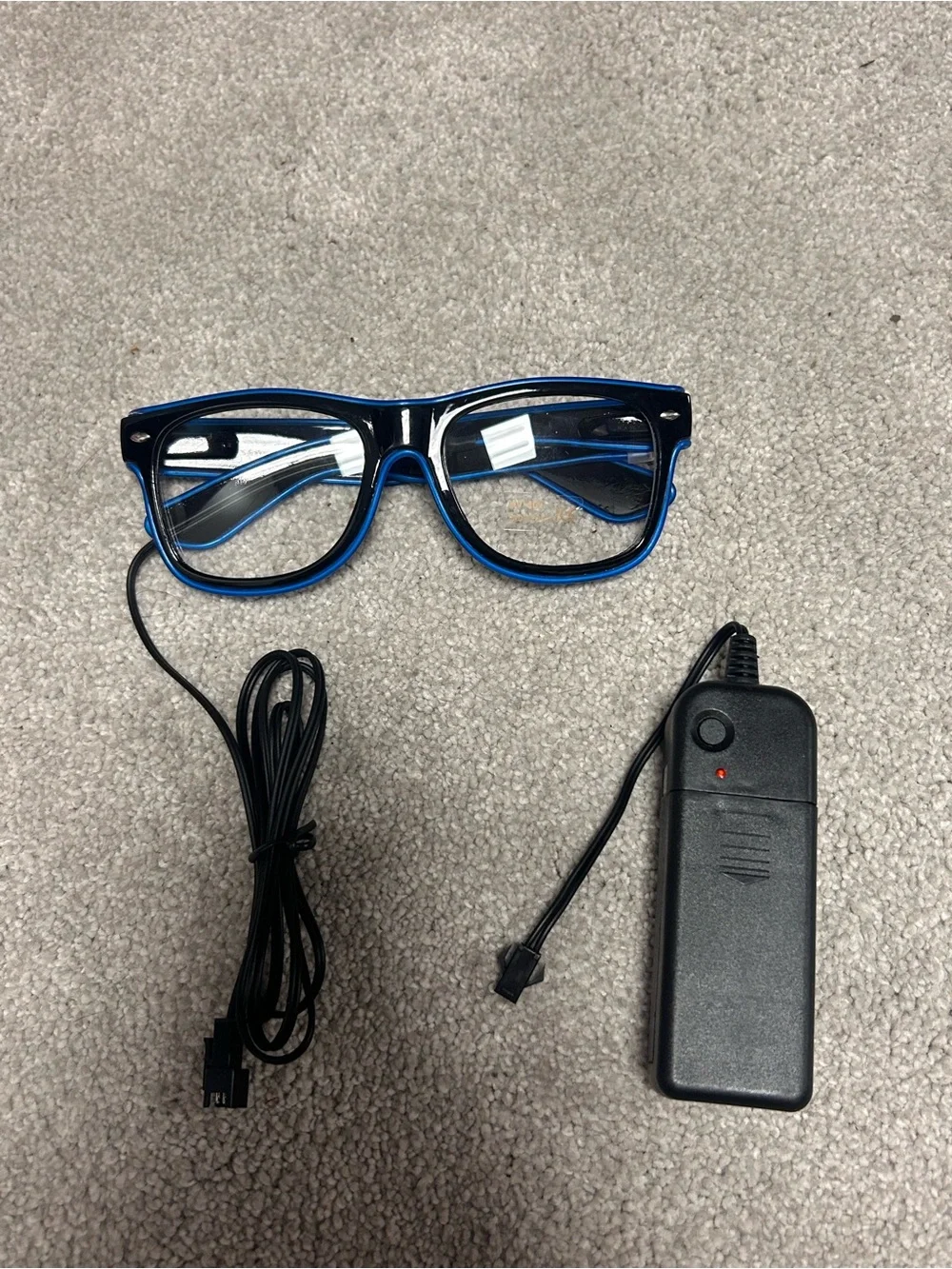 Spooktacular Creations Blue LED Light-Up Glasses - Electronics Wearable